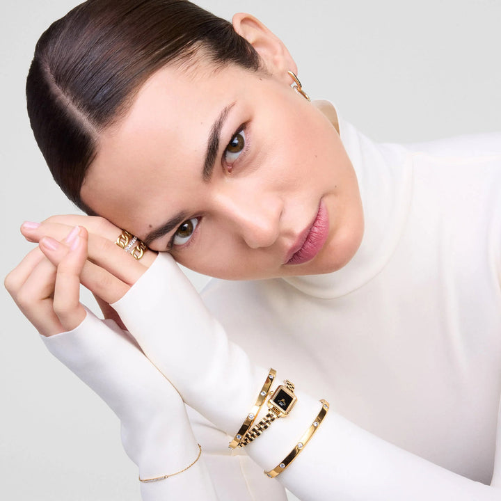 Daniel Wellington Quadro Mini Arch 3-Link Onyx Sunray Gold - DW00100851