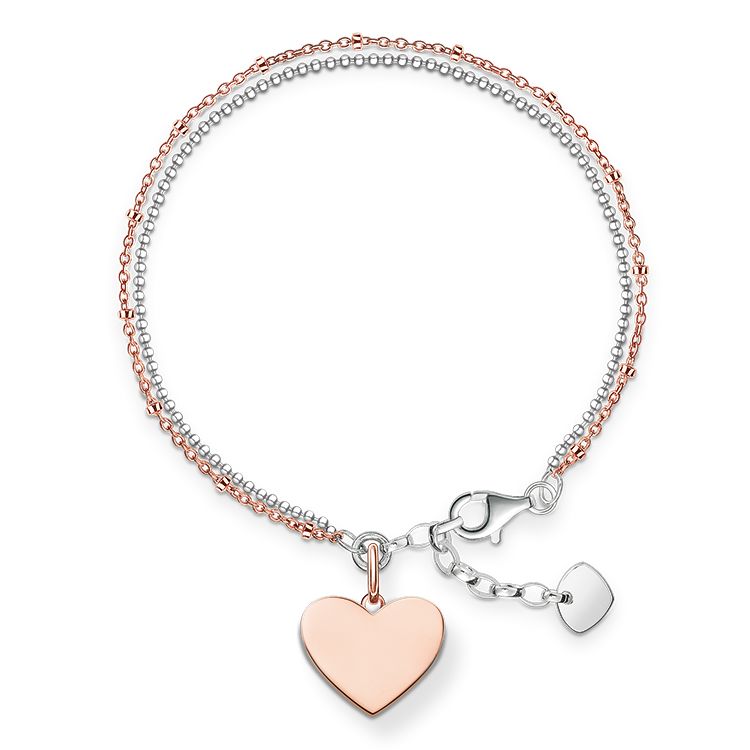 Thomas Sabo Armband Herz roségold silber - LBA0102-415-12-L19,5V
