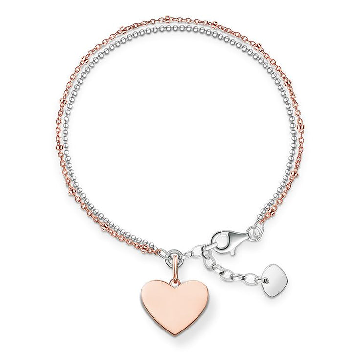 Thomas Sabo Armband Herz roségold silber - LBA0102-415-12-L19,5V