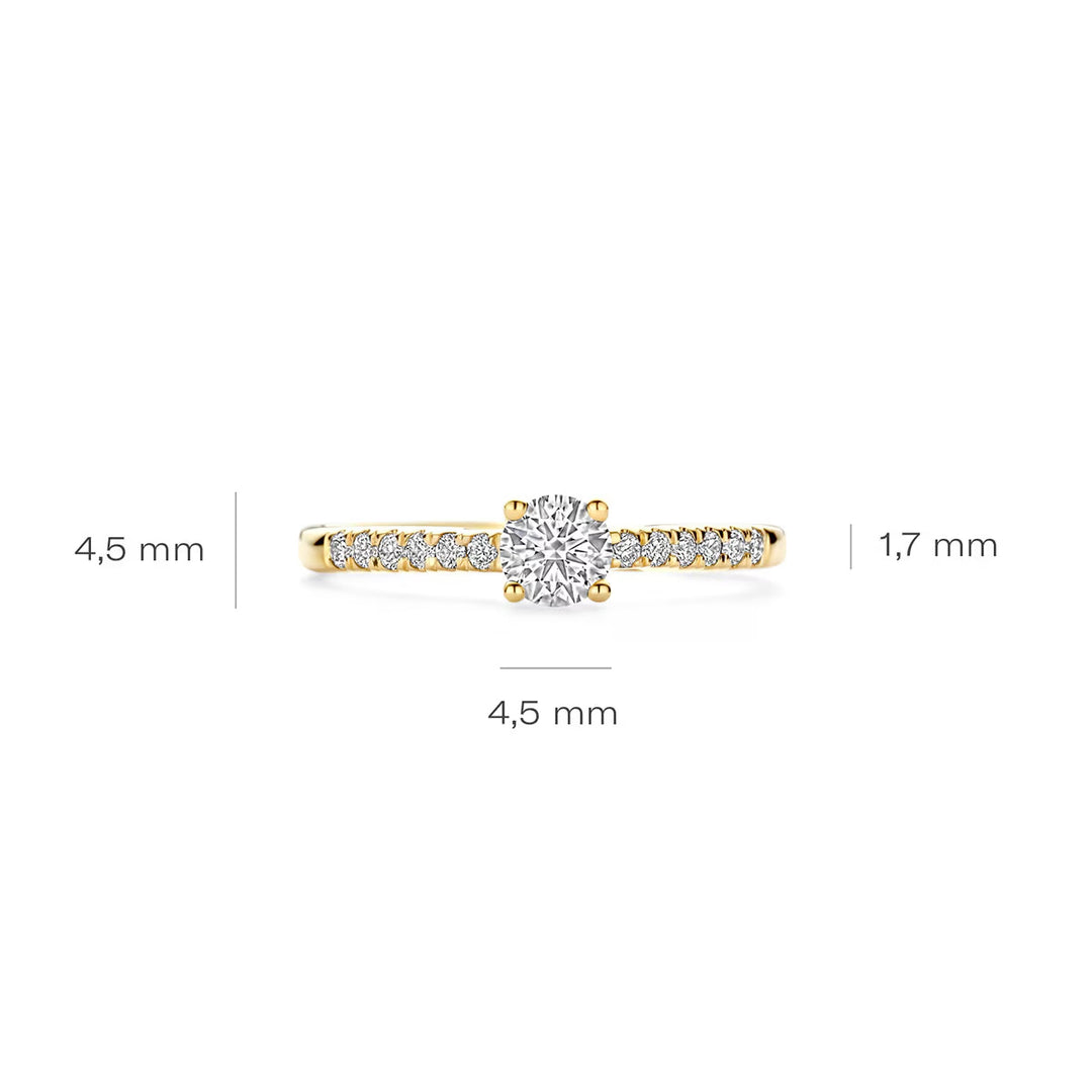 Blush Lab Diamonds Ring 14k Gelbgold - LG1018Y