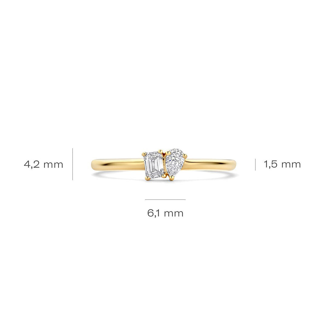 Blush Lab Diamonds Ring 14k Gelbgold - LG1030Y