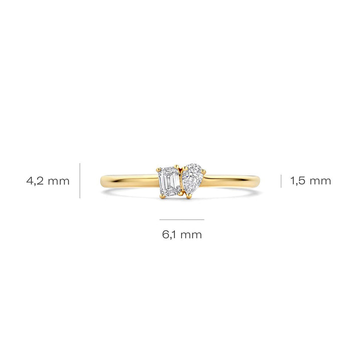 Blush Lab Diamonds Ring 14k Gelbgold - LG1030Y