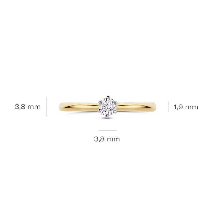 Blush Lab Diamonds Ring 14k Gelbgold - LG1036B