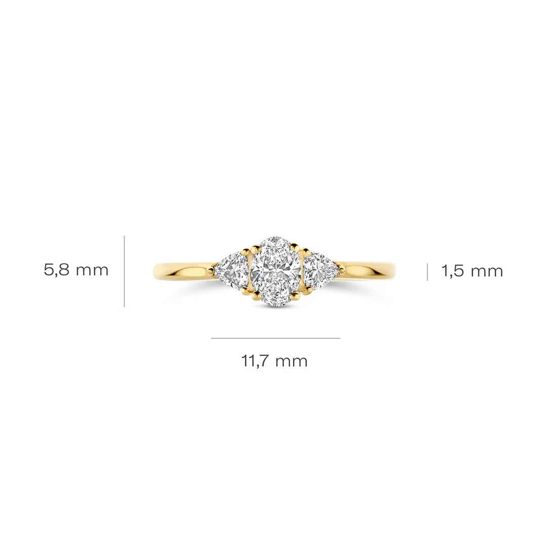 Blush Lab Diamonds Ring 14k Gelbgold - LG1039Y
