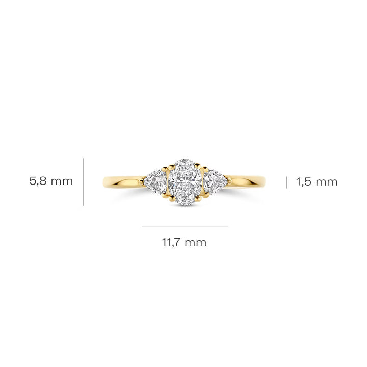 Blush Lab Diamonds Ring 14k Gelbgold - LG1039Y