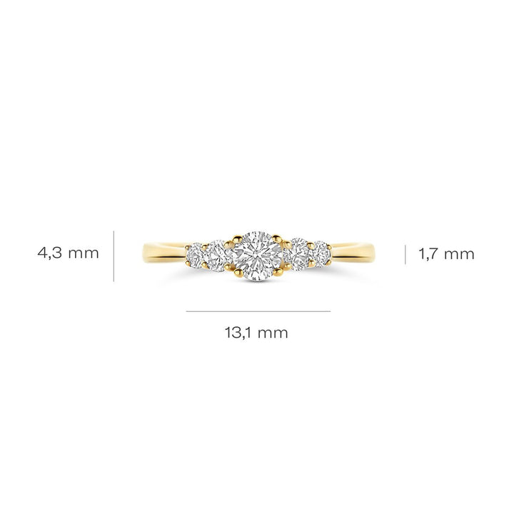 Blush Lab Diamonds Ring 14k Gelbgold - LG1044Y