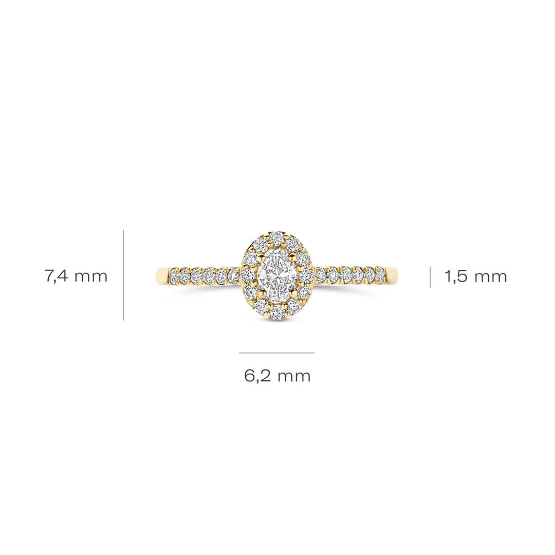 Blush Lab Diamonds Ring 14k Gelbgold - LG1045Y