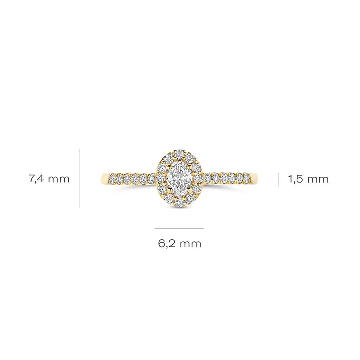 Blush Lab Diamonds Ring 14k Gelbgold - LG1045Y