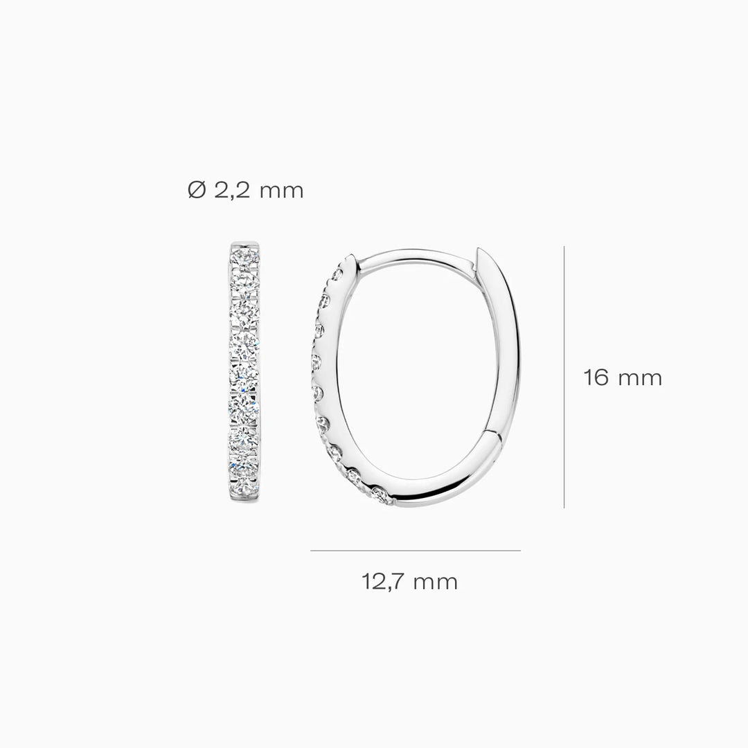 Blush Lab Diamonds Ohrringe 14k Weissgold - LG7008W