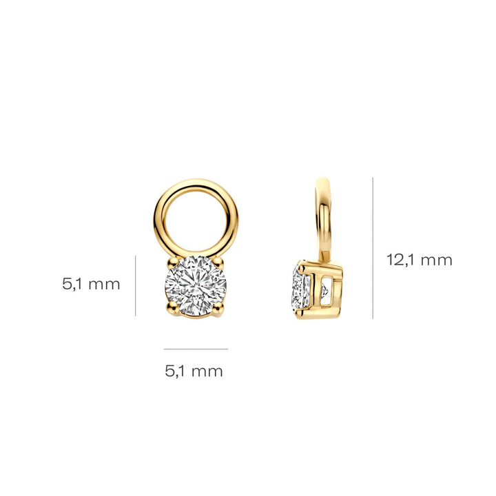 Blush Lab Diamonds Ohr Charms 14k Gelbgold - LG9001Y