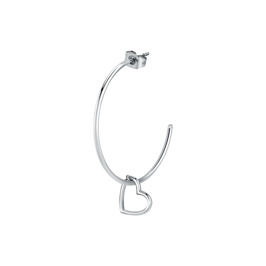 La Petite Story C Hoop Heart Einzel Ohrstecker - LPS02AQM15