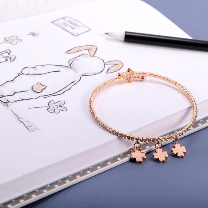 La Petite Story Lux Bangles 4 Leaf Clover Armreif - LPS05AQC12