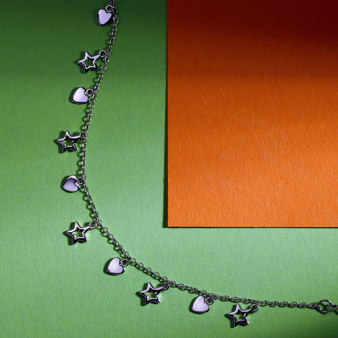 La Petite Story Silver Heart Star Armband - LPS05AWV14