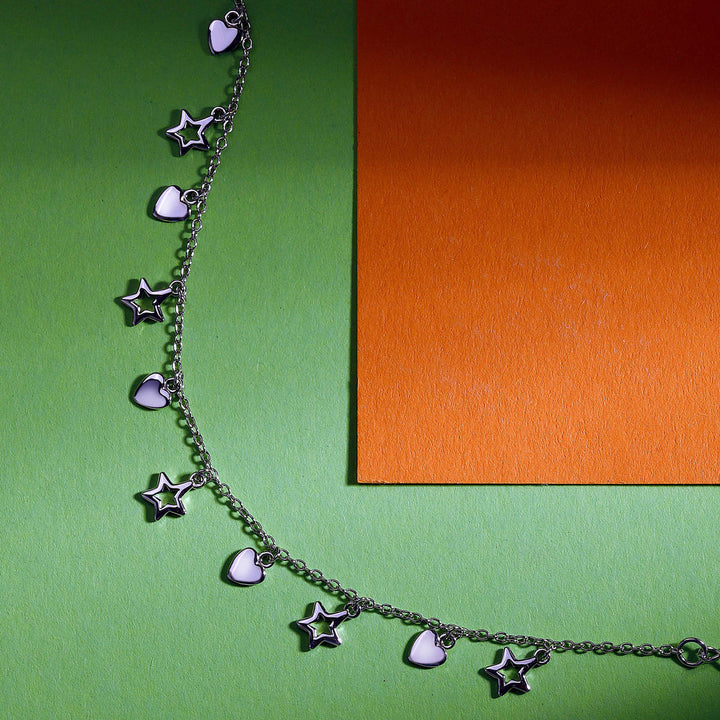 La Petite Story Silver Heart Star Armband - LPS05AWV14