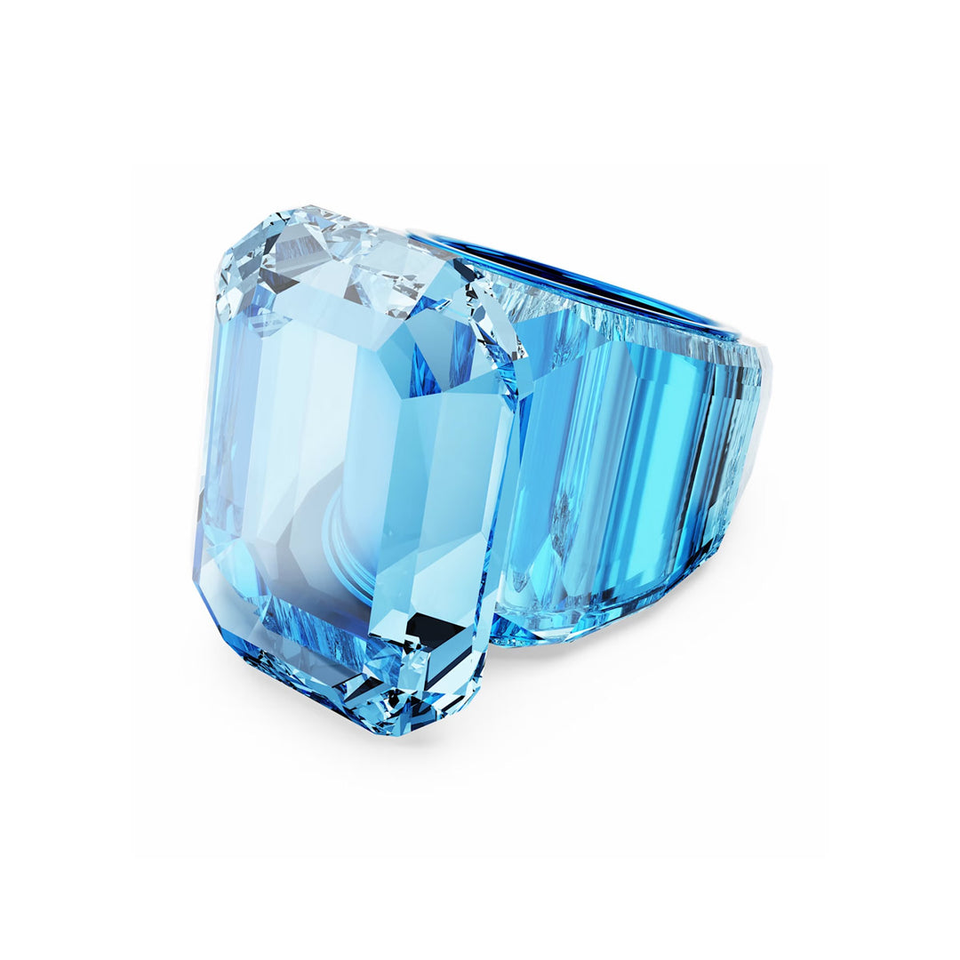 Swarovski Lucent Cocktail Ring Oktagon Schliff Blau