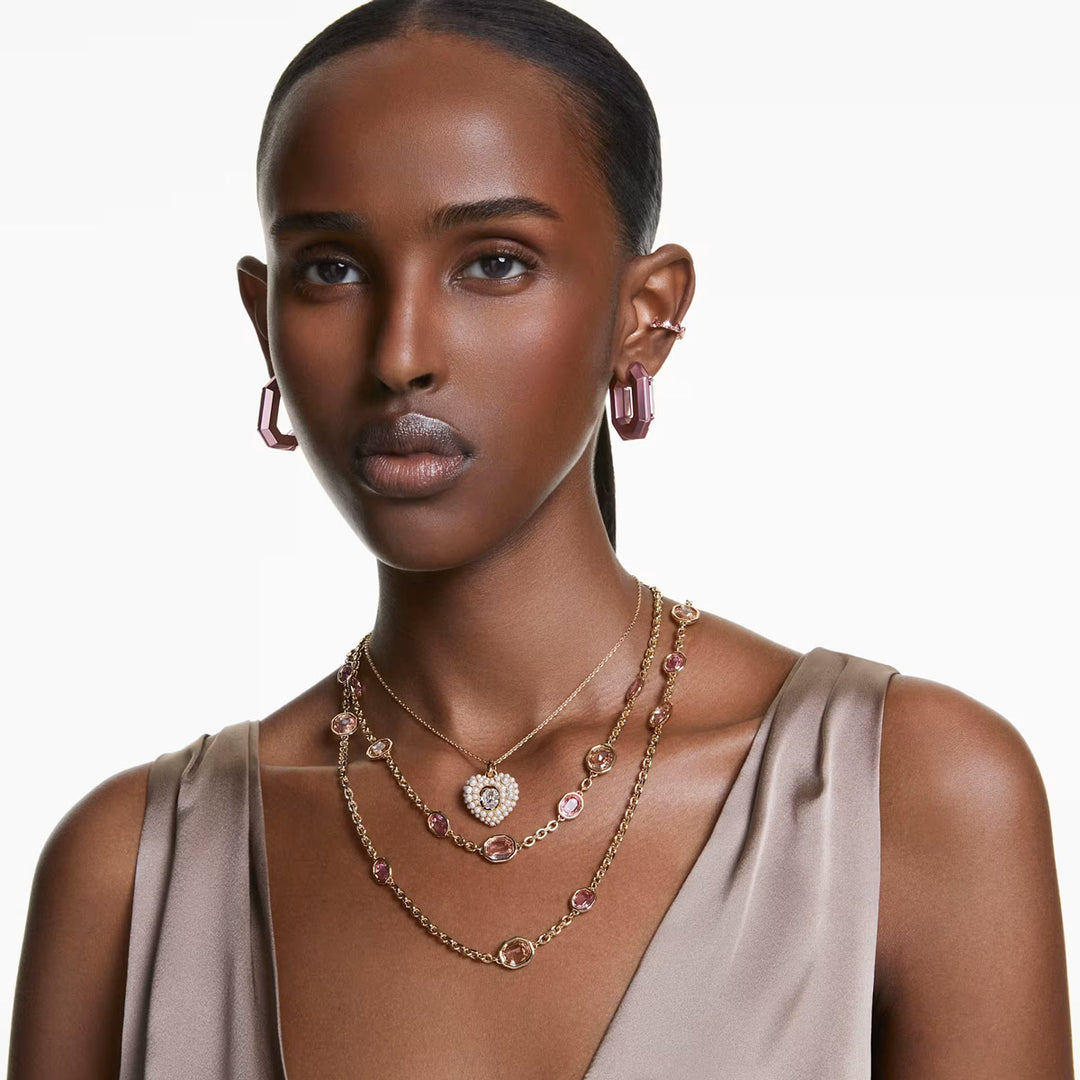 Swarovski Lucent Kreolen Achteckform Klein Rosa - 5680783