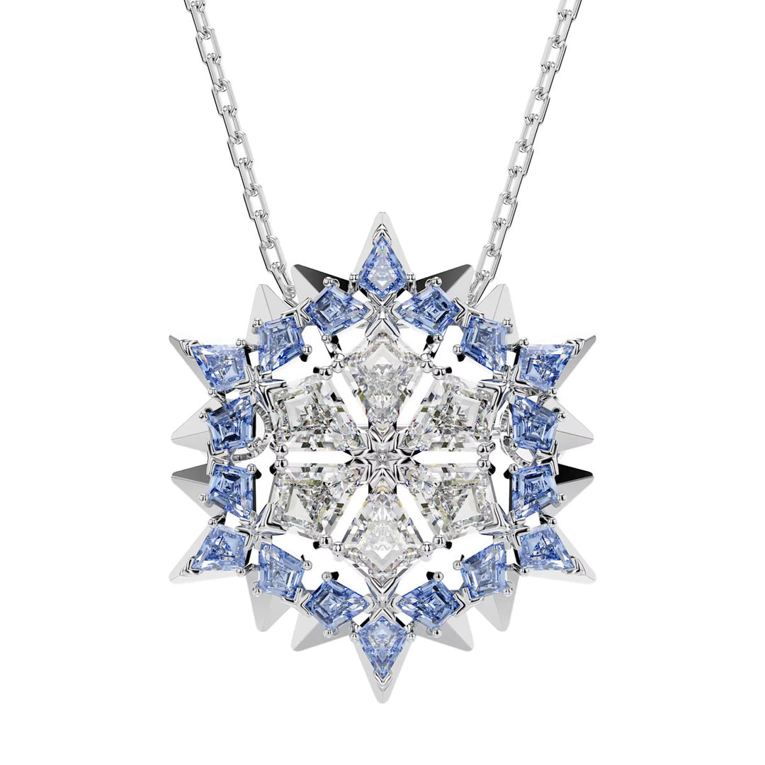 Swarovski Collana e Spilla Magic Fiocco Di Neve Blu Placcato rodio - 5737619