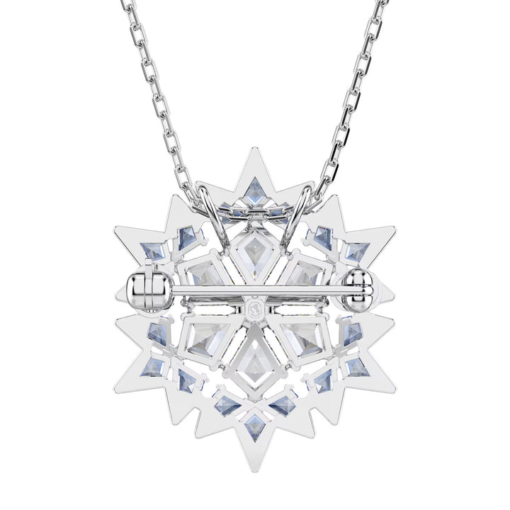 Swarovski Magic Halskette und Brosche Schneeflocke Blau Rhodiniert - 5737619