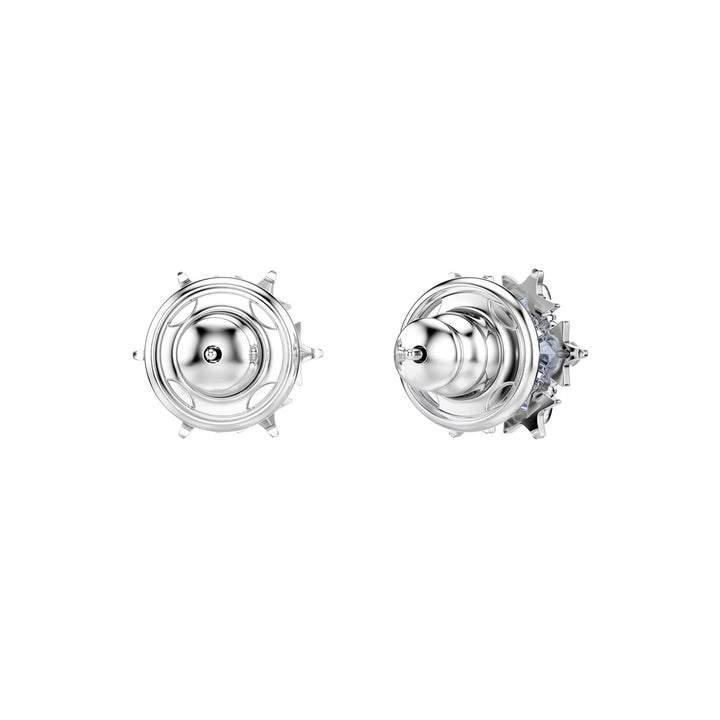 Swarovski Magic Ohrstecker Schneeflocke Blau Rhodiniert - 5734242