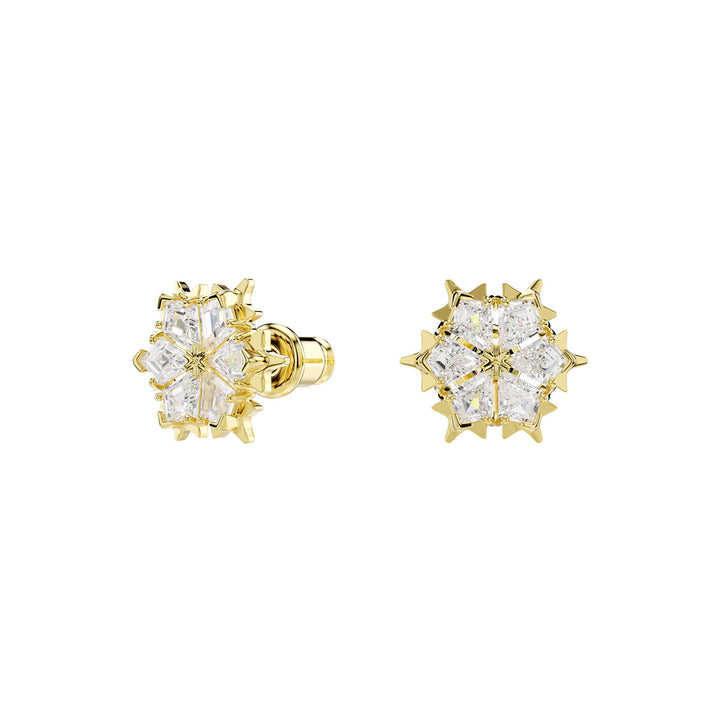 Swarovski Magic Ohrstecker Verschiedene Schliffe Schneeflocke Weiss 18K goldbeschichtet - 5757816