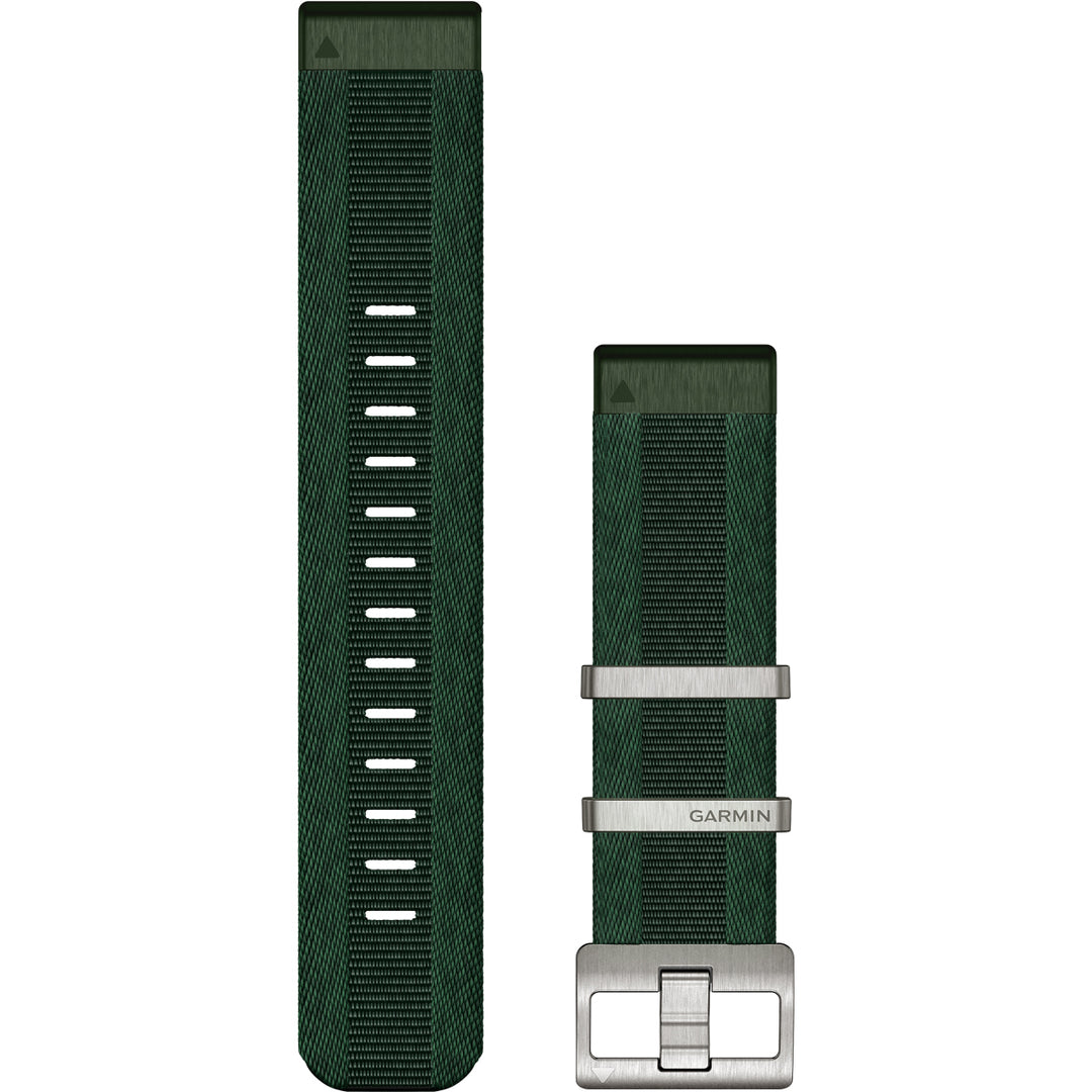 Garmin MARQ QuickFit 22 Pine Green Jacquard Nylon Strap - 010-14554-06