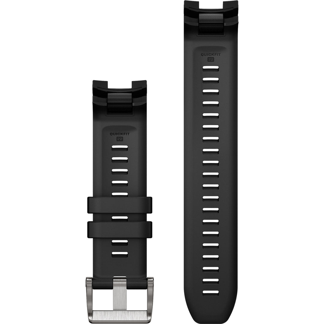 Garmin MARQ QuickFit 22 Black Silicone Rubber Strap - 010-14554-00