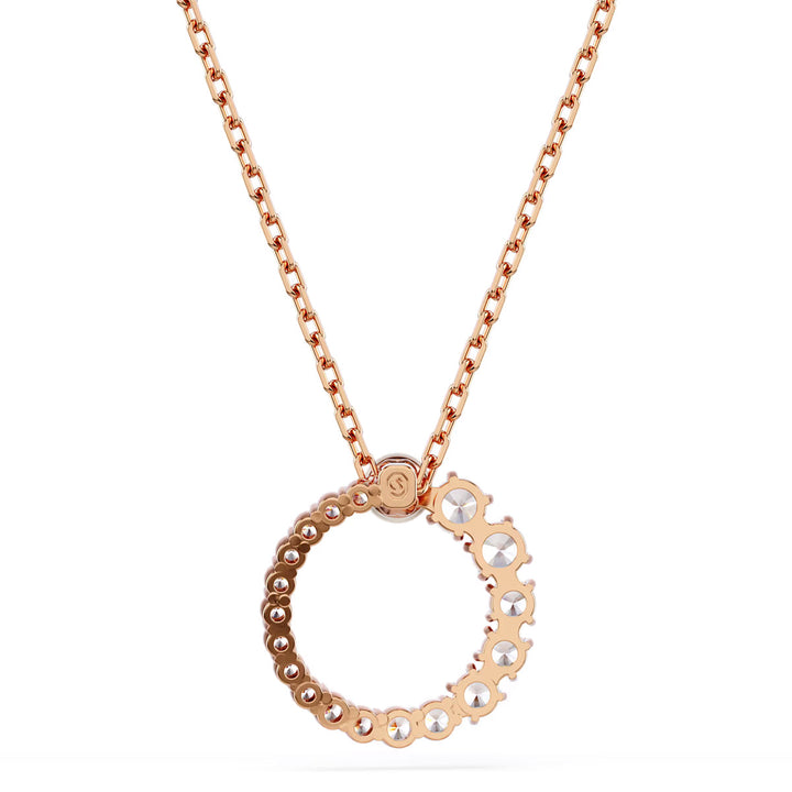Swarovski Matrix Halskette Kristallperle Rundschliff Weiss Roségold Legierungsschicht - 5692265