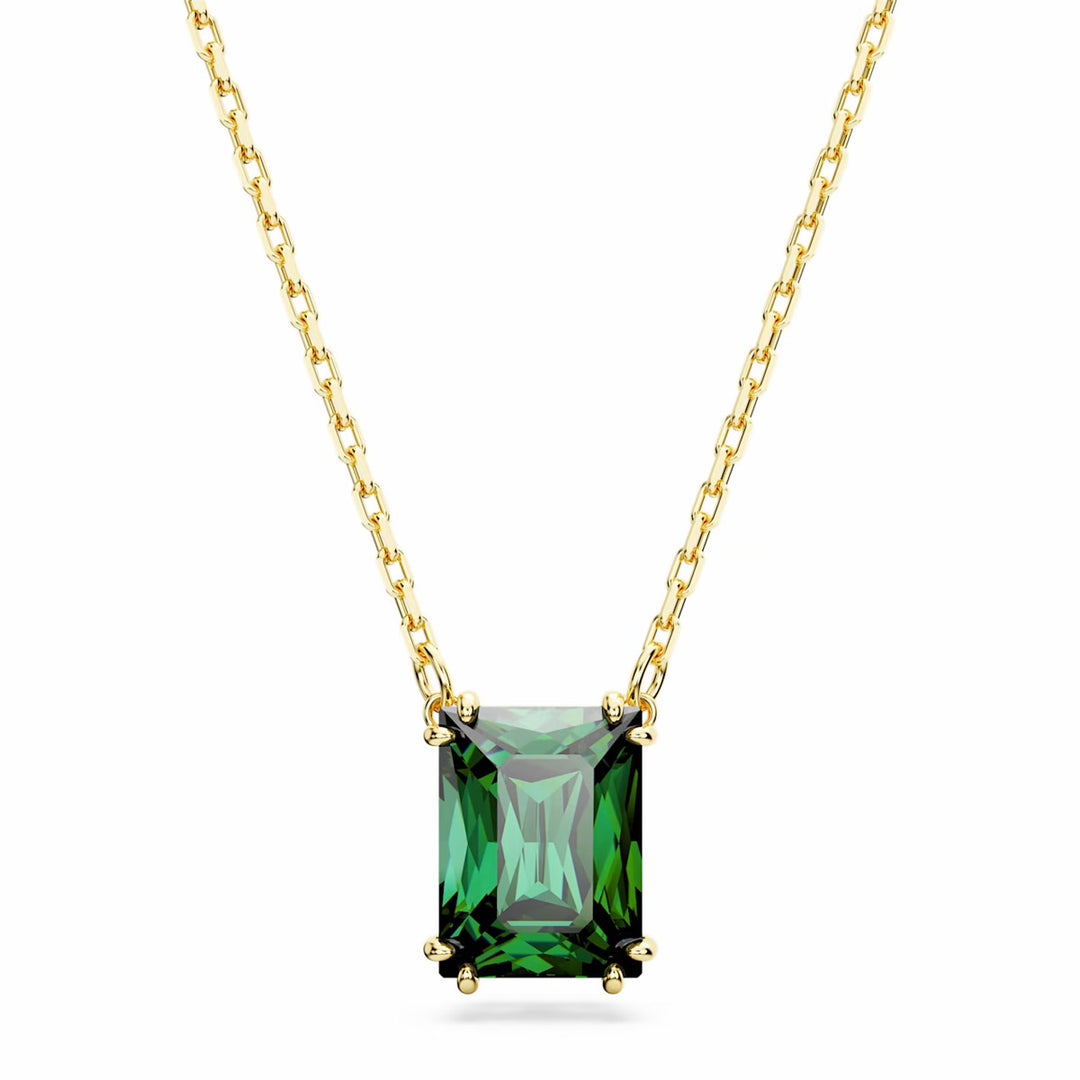 Swarovski Matrix Halskette Rechteckschliff Grün Gold - 5677141