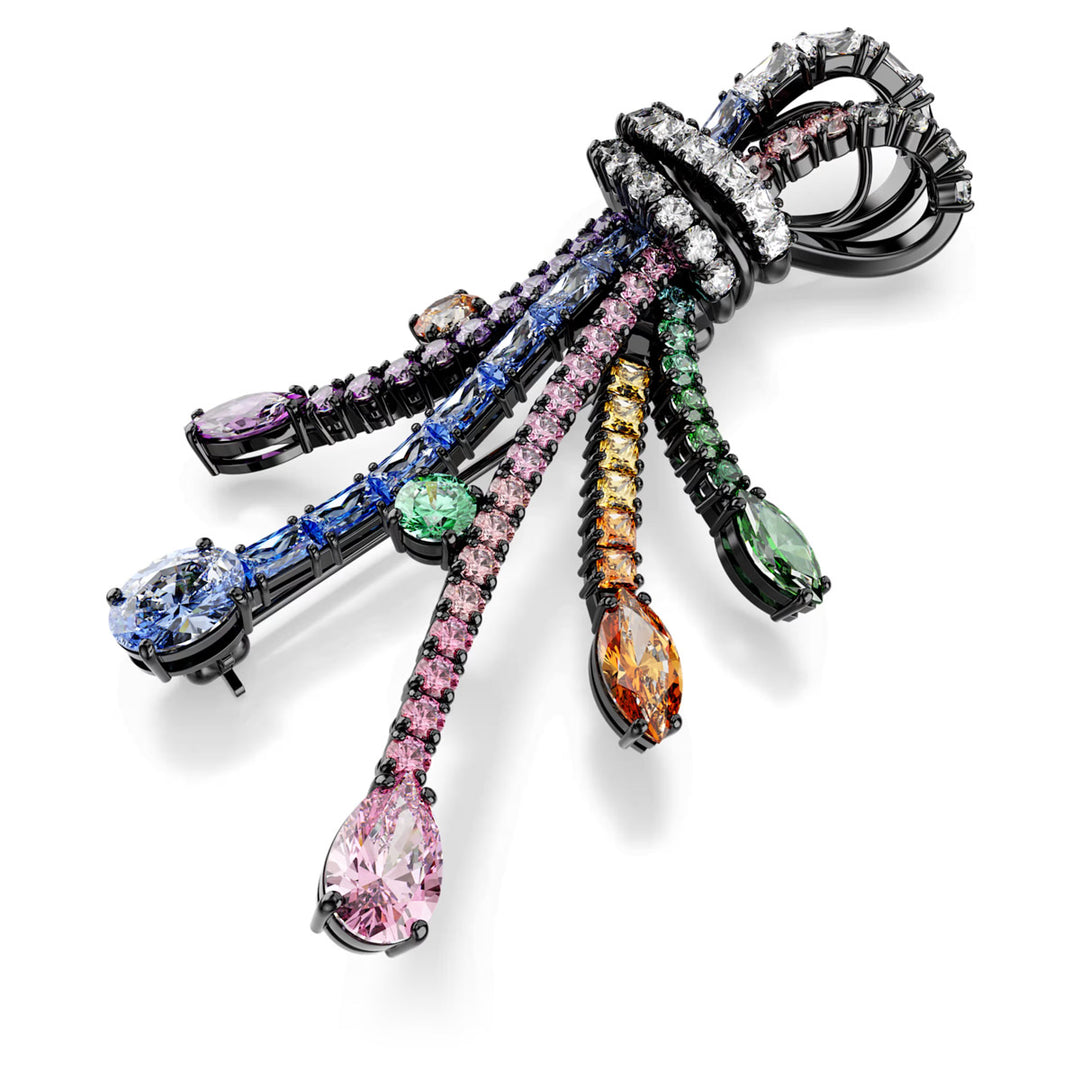 Swarovski Matrix Halskette und Brosche Verschiedene Schliffe Strauss Mehrfarbig Rutheniert - 5742674