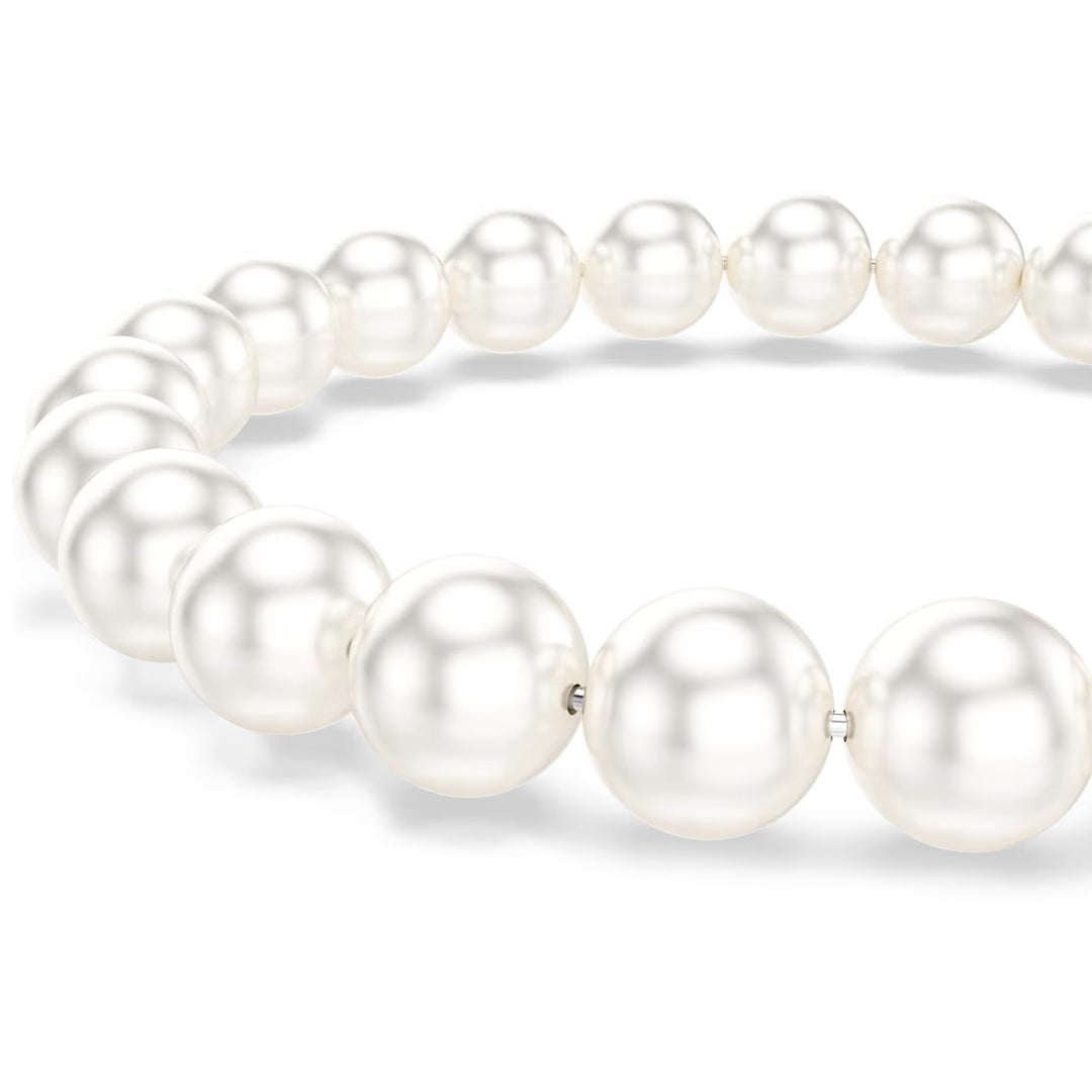 Swarovski Matrix Armband Kristallperle Weiss Rhodiniert - 5747747