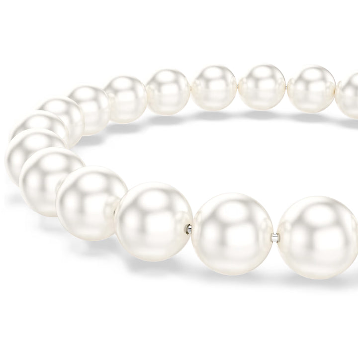 Swarovski Matrix Armband Kristallperle Weiss Rhodiniert - 5747747