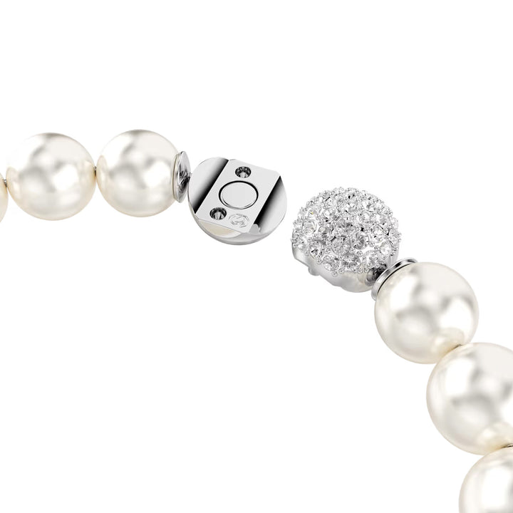 Swarovski Matrix Armband Kristallperle Weiss Rhodiniert - 5747747