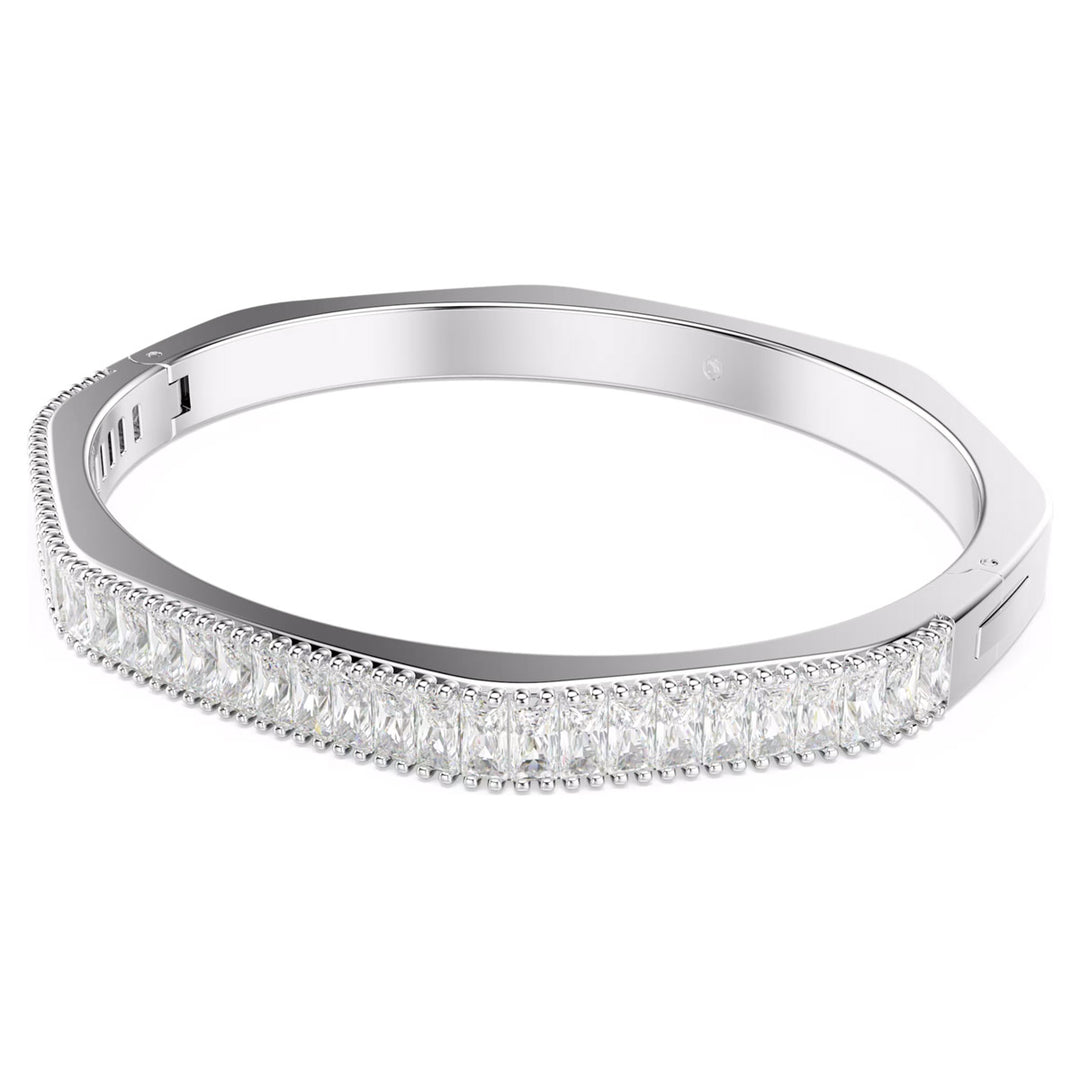 Swarovski Matrix Armreif Baguette Schliff Weiss