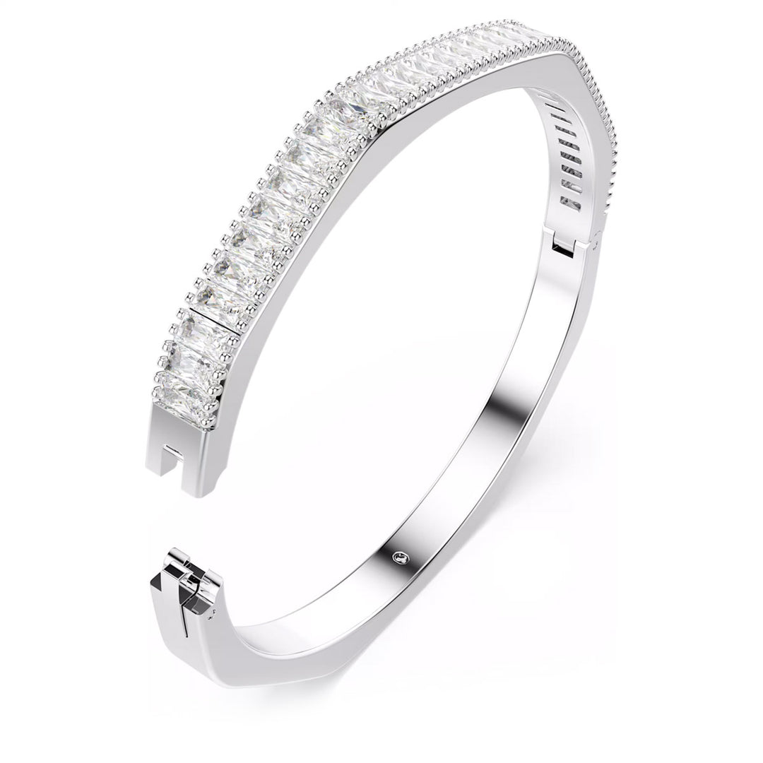 Swarovski Matrix Armreif Baguette Schliff Weiss