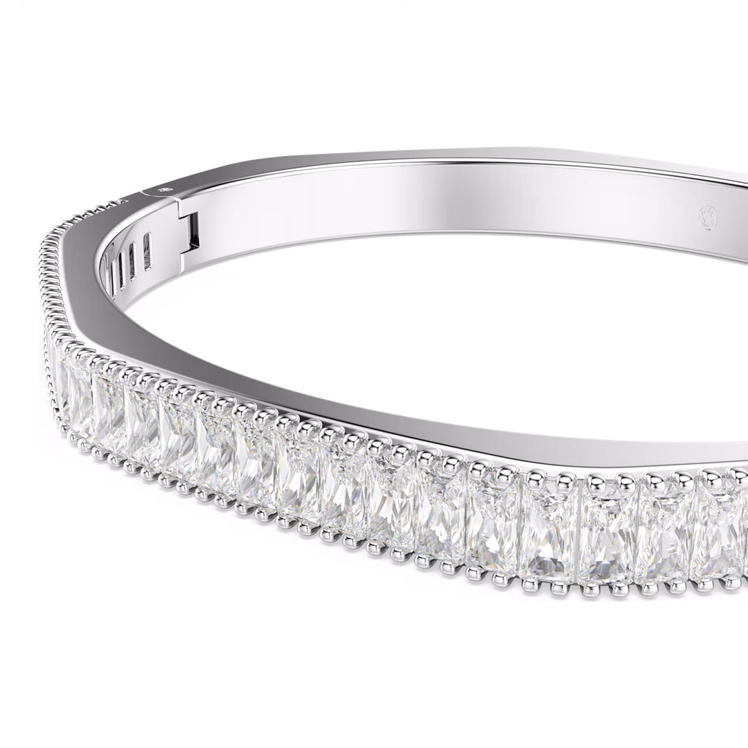 Swarovski Matrix Armreif Baguette Schliff Weiss