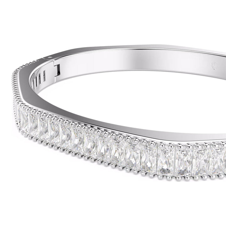 Swarovski Matrix Armreif Baguette Schliff Weiss