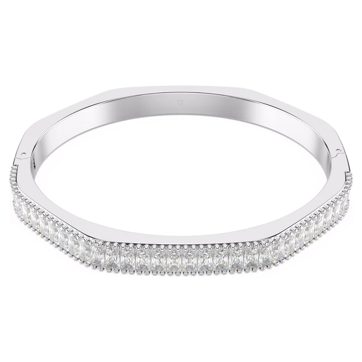 Swarovski Bracelet jonc Matrix Taille baguette Blanc Métal rhodié