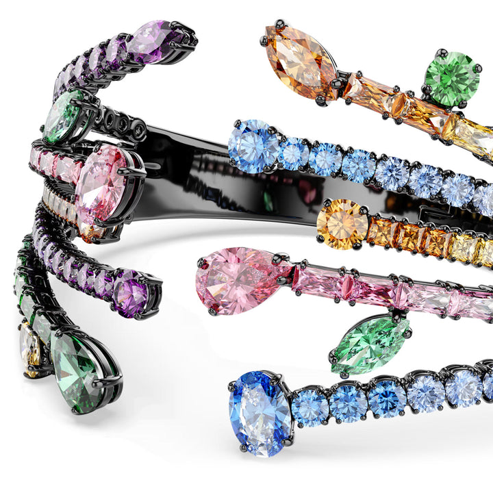Swarovski Matrix Armreif Verschiedene Schliffe Strauss Mehrfarbig Rutheniert