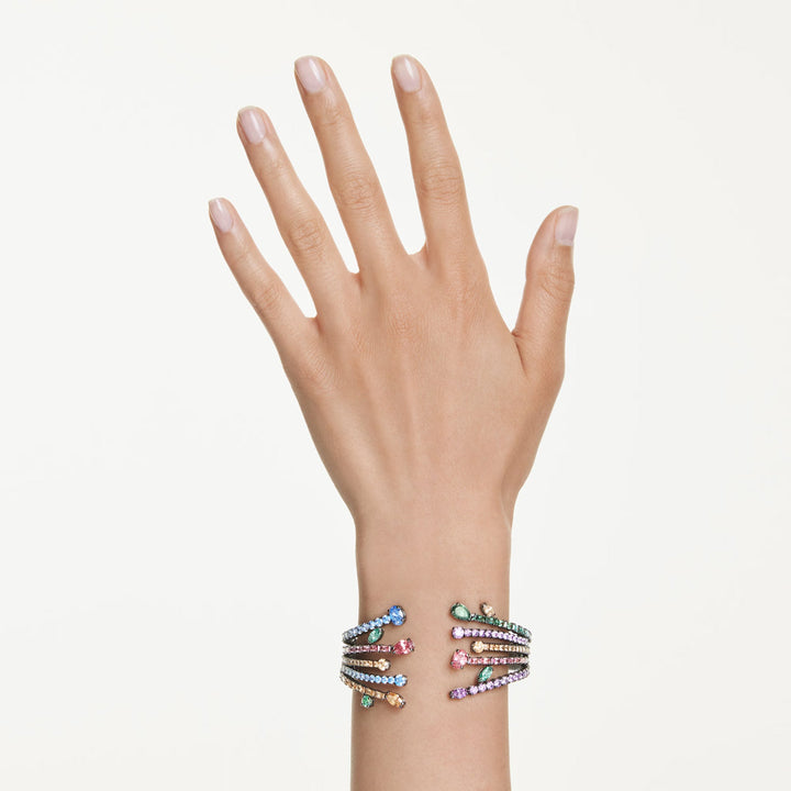 Swarovski Matrix Armreif Verschiedene Schliffe Strauss Mehrfarbig Rutheniert