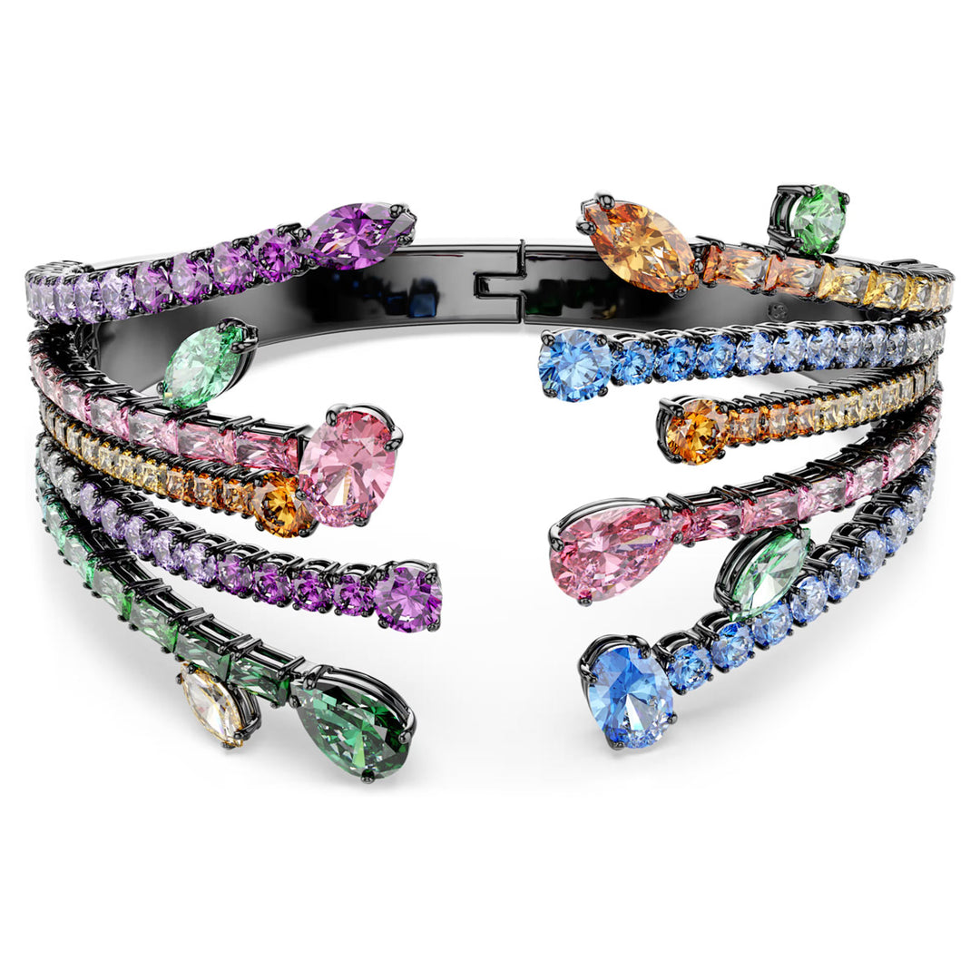 Swarovski Matrix Armreif Verschiedene Schliffe Strauss Mehrfarbig Rutheniert