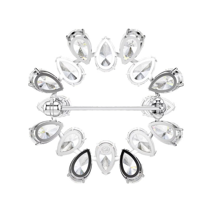 Swarovski Matrix Brosche Tropfenschliff Weiss Rhodiniert - 5714646