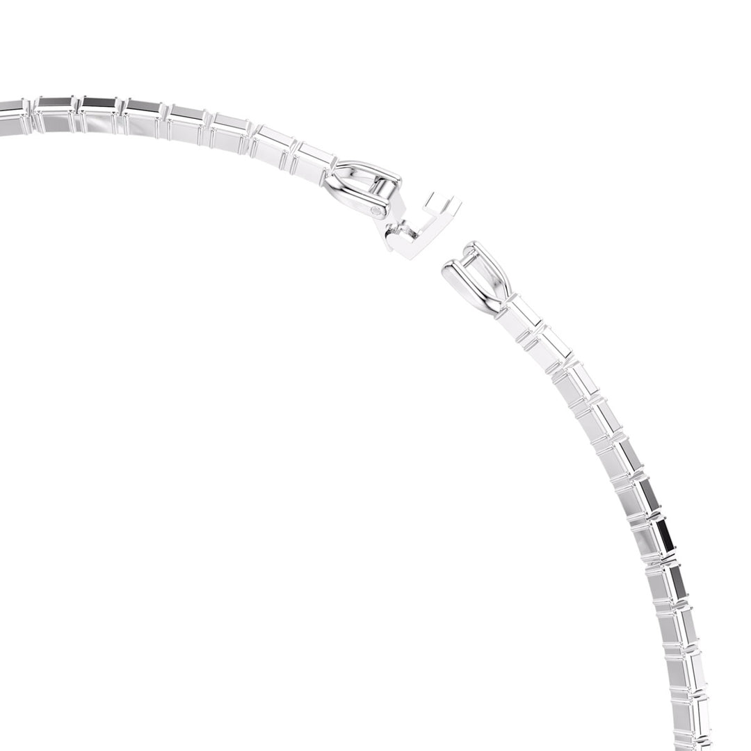 Swarovski Matrix Halskette Baguette Schliff Weiss Rhodiniert - 5727111