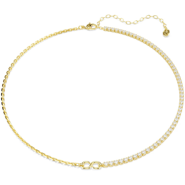 Swarovski Matrix Necklace Round cut White 18K gold finish - 5747717