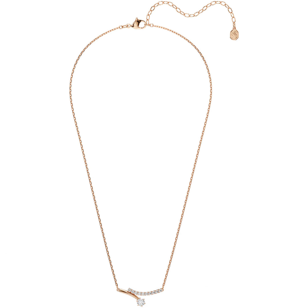 Swarovski Matrix Halskette Rundschliff Weiss 18K roségoldbeschichtet - 5763823