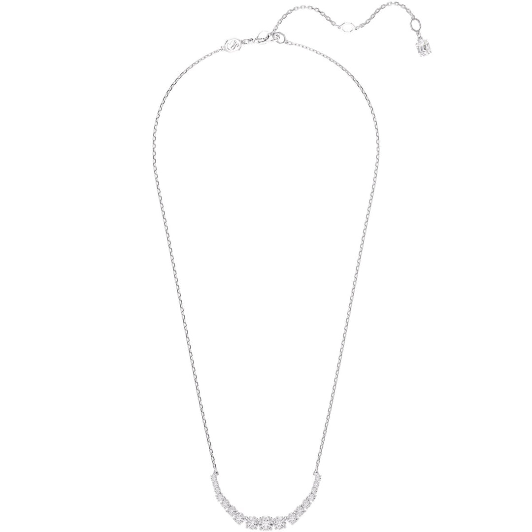 Swarovski Matrix Halskette Rundschliffe im Farbverlauf Weiss Rhodiniert - 5705396