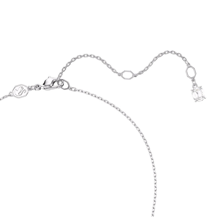 Swarovski Matrix Halskette Rundschliffe im Farbverlauf Weiss Rhodiniert - 5705396