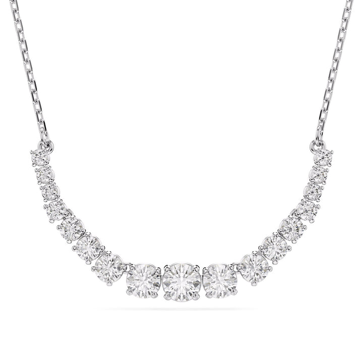 Swarovski Matrix Halskette Rundschliffe im Farbverlauf Weiss Rhodiniert - 5705396