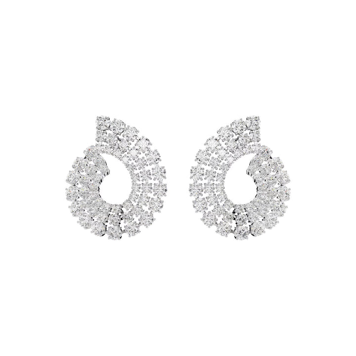 Swarovski Matrix Kreolen Gemischte Rundschliffe Weiss Rhodiniert - 5705834