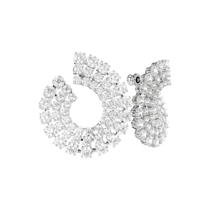 Swarovski Matrix Kreolen Gemischte Rundschliffe Weiss Rhodiniert - 5705834