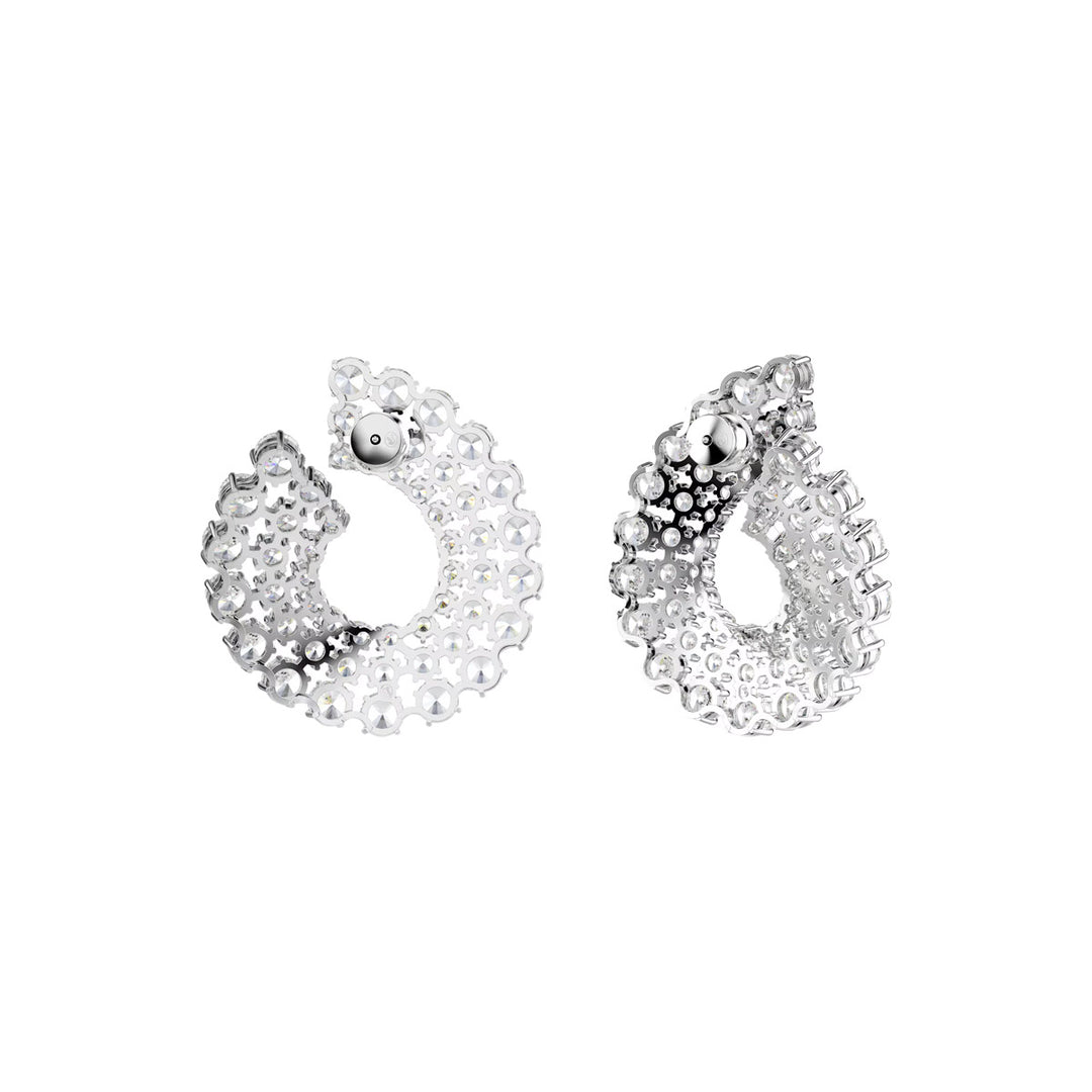 Swarovski Matrix Kreolen Gemischte Rundschliffe Weiss Rhodiniert - 5705834